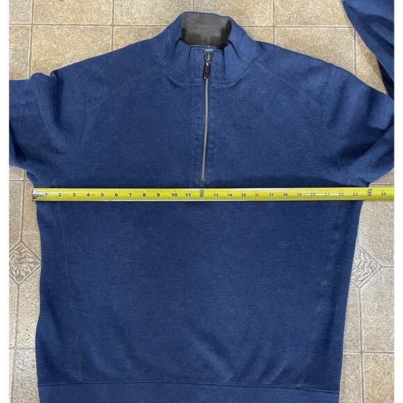 Tommy Bahama 1/4 Zip Reversible Pullover Blue Long Sleeve Sweater Men’s Large - Picture 7 of 16
